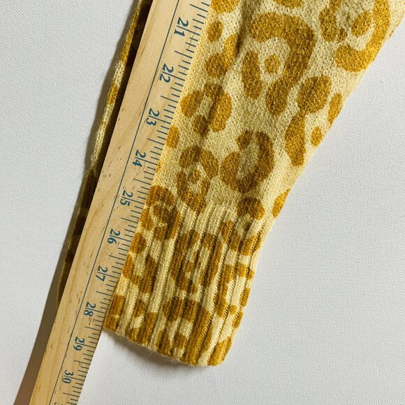 Andree By Unit Womens Cream Gold Cheetah Print Long Sleeve Cardigan Sweater 2X - Picture 8 of 8